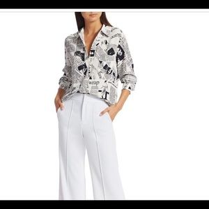 NWT DIANE VON FURSTENBERG  “Newsprint” Blouse